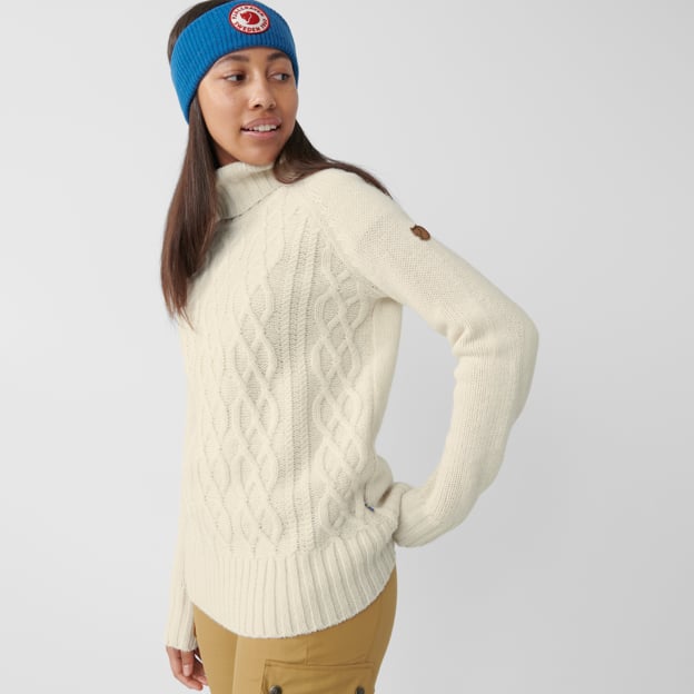 Övik Cable Knit Roller Neck W - Image 3